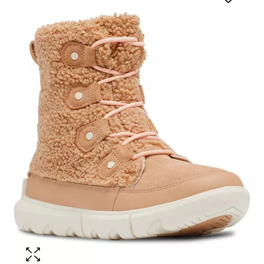 Sorel Tan Shearling Lace-Up Boots size 6 new with tags